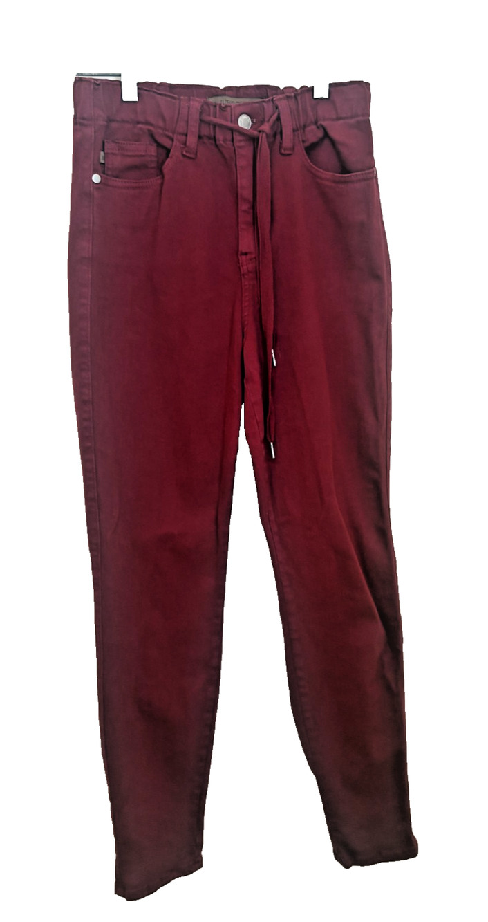 Judy Blue Women’s 1/25 Garment Dyed Scarlet Jeans JB88727 C elastic drawstring